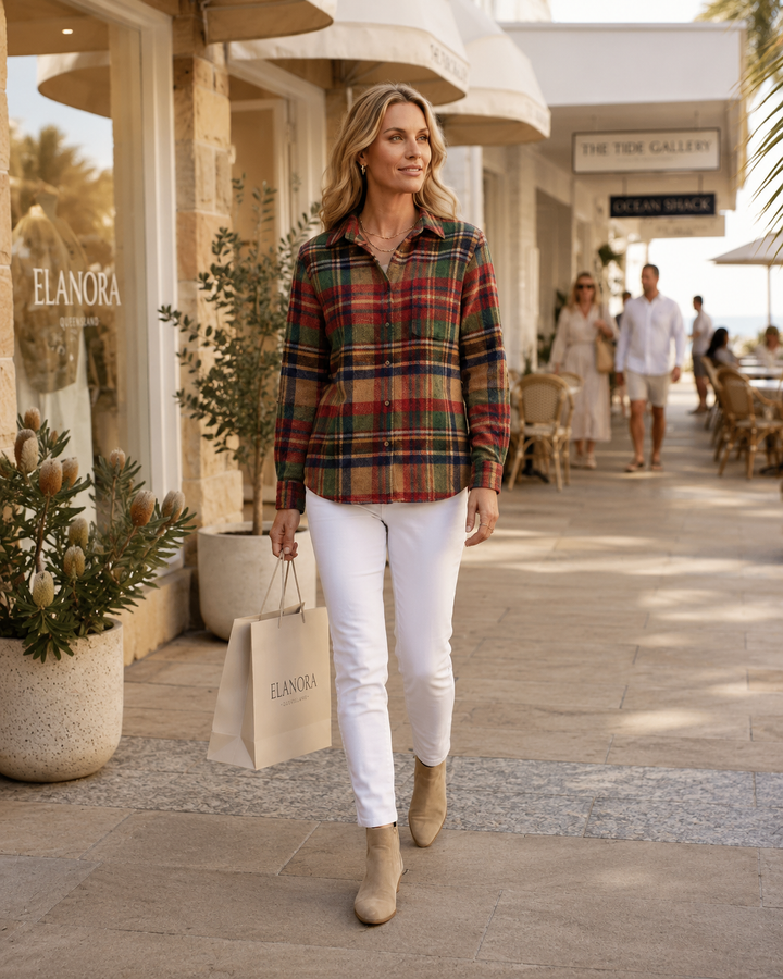 Gloria Plaid Button Cardigan