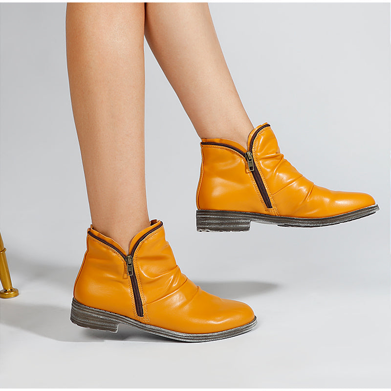 WOMEN ZIPPER WATERPROOF ANKLE-SUPPORT BOOTS 2025