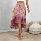 SARELLA™ FLORAL PAISLEY MIDI SKIRT