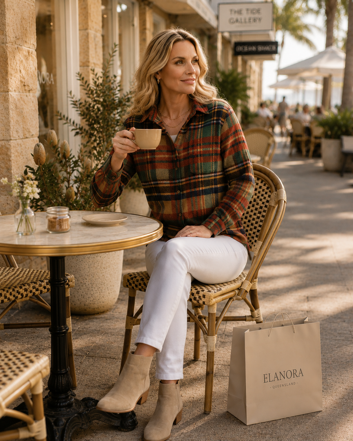 Gloria Plaid Button Cardigan