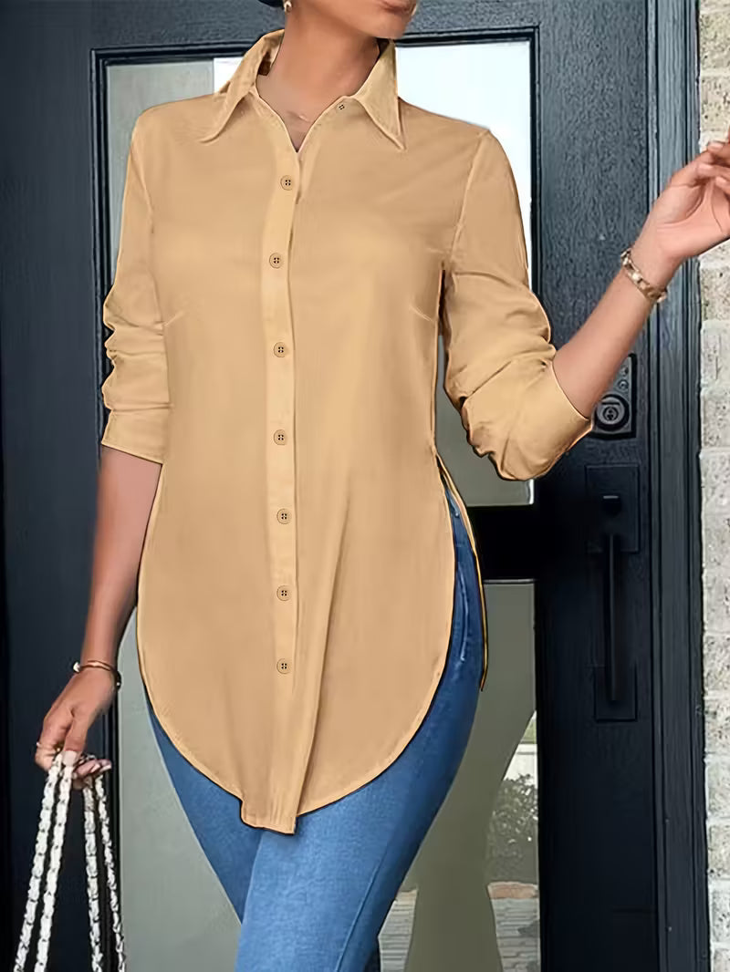 ZARA™ | SLIM FIT LONG SLEEVE BUTTON-UP SHIRT