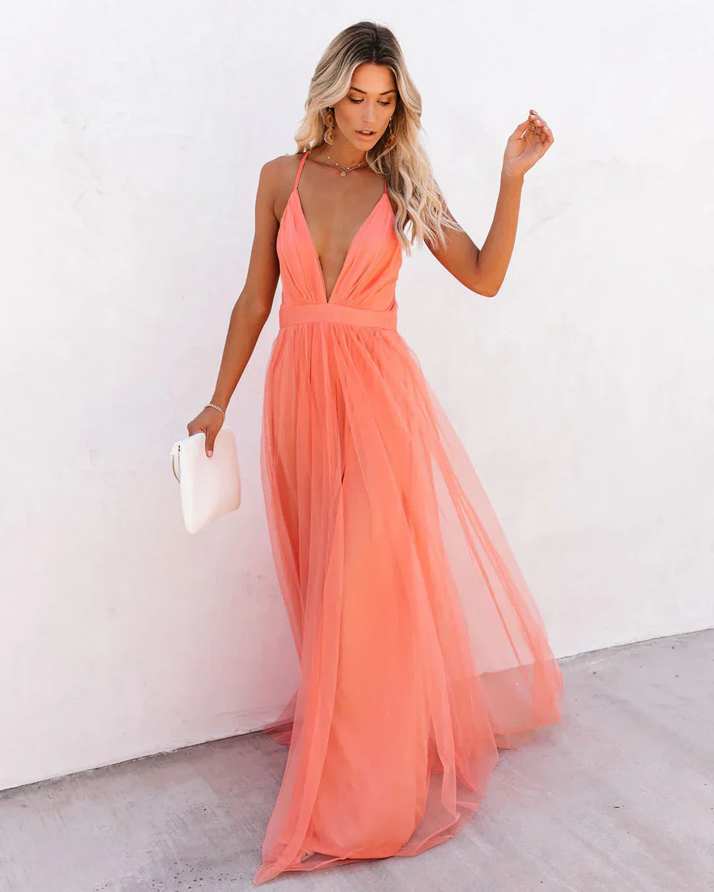 AURELIA™ – MAXI DRESS PETAL DUST FLOWING FLORAL ELEGANCE