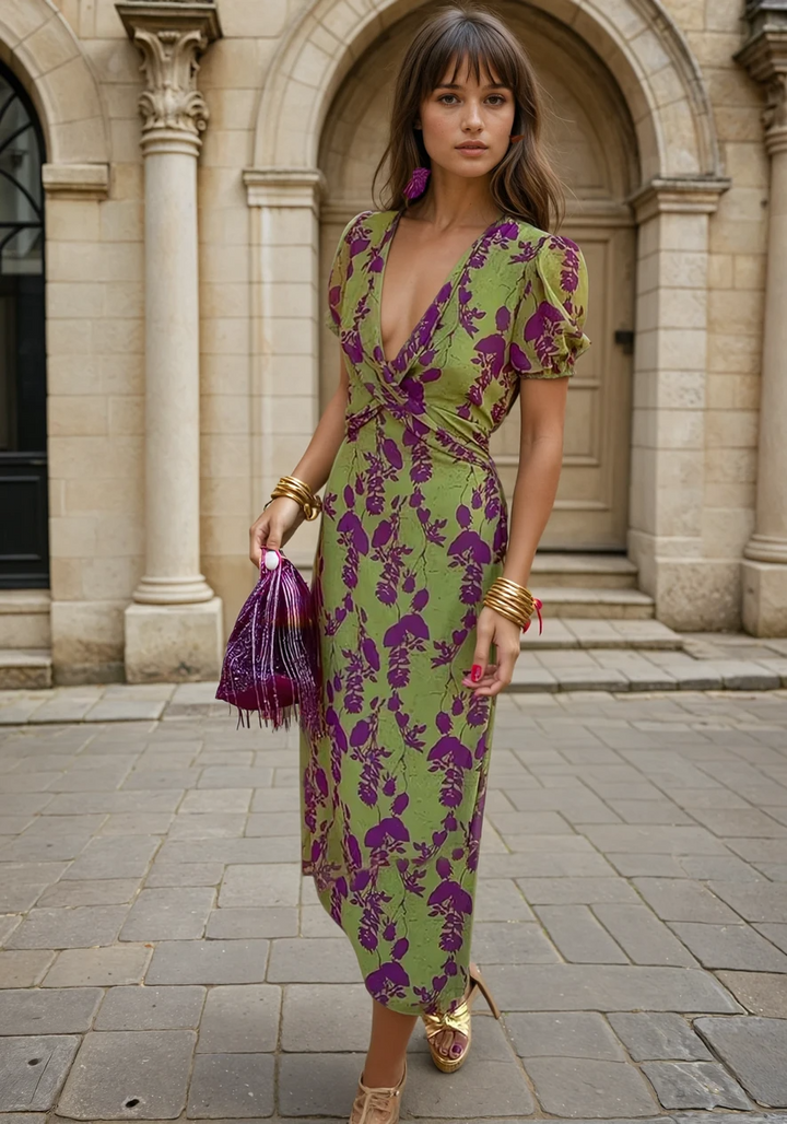 CELIA - ELEGANT FLORAL DRESS